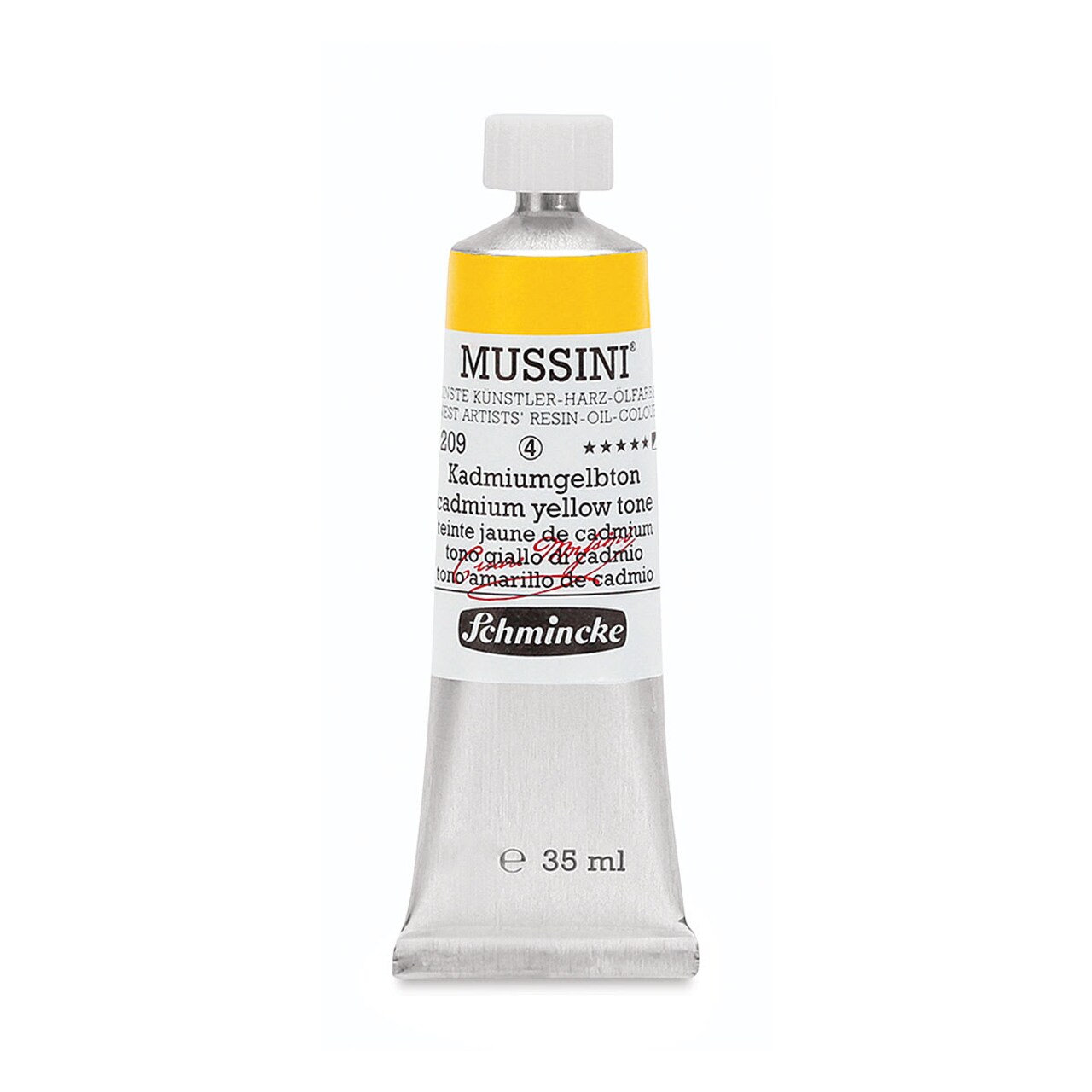 Schmincke Mussini Oil Color - Transparent, Cadmium Yellow Tone, 35 ml tube